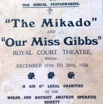 Wigan Amateur Operatic Society Programme - Dec 1924.