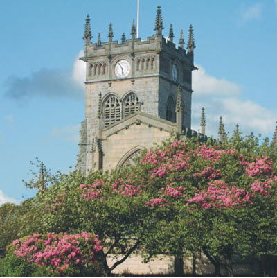 The Rebuilding of Wigan Parish Church in early Victorian times.