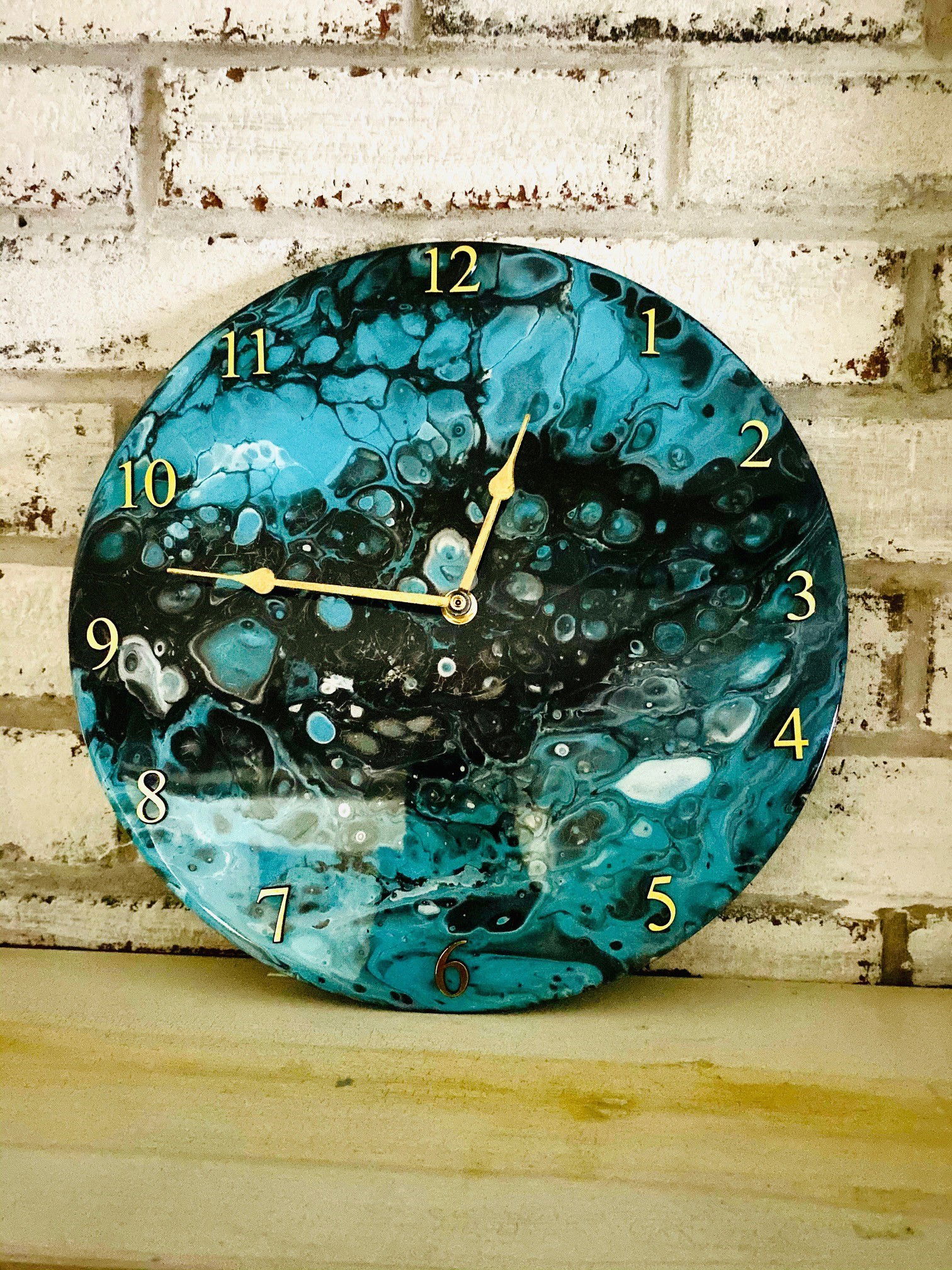 Tic Toc Turquoise Clock-SOLD!!