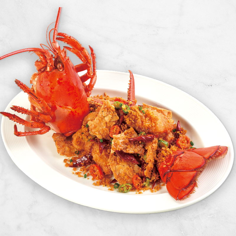 88. Wok Fried Lobster with Almond Brittle