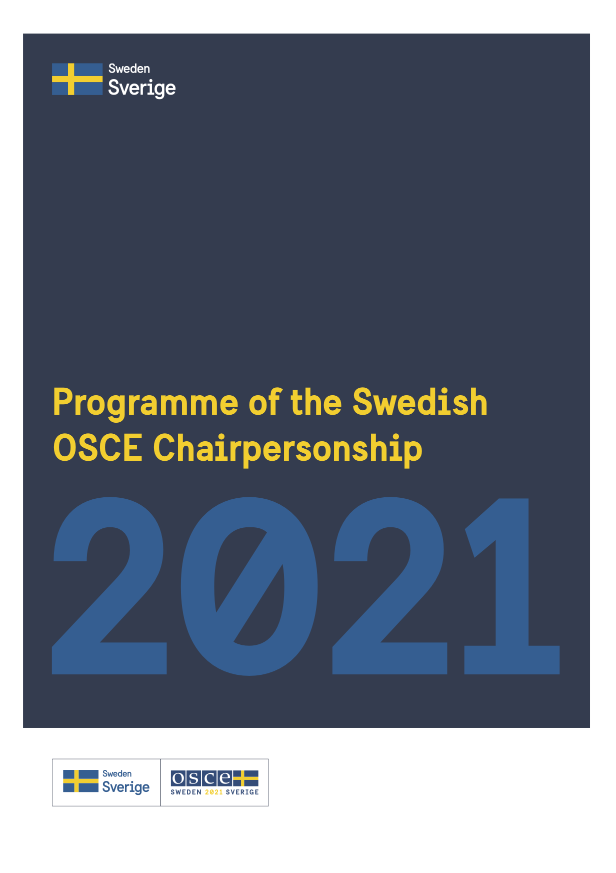 Programme of the Swedish OSCE Chairpersonship 2021