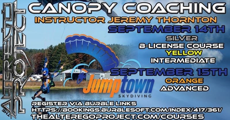 Alter Ego Canopy Coaching (Silver + Yellow Courses) with Jeremy Thornton