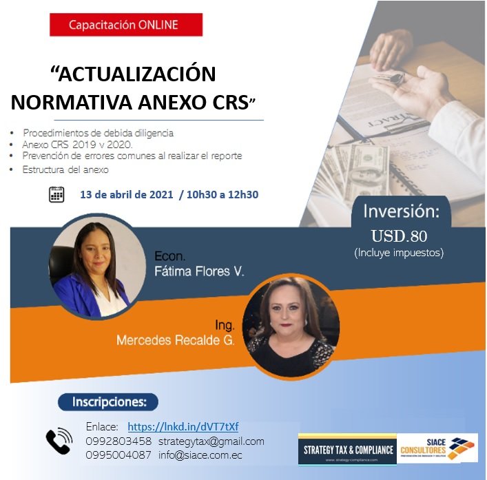 “Actualización Normativa para el cumplimiento Anexo CRS" - Copia