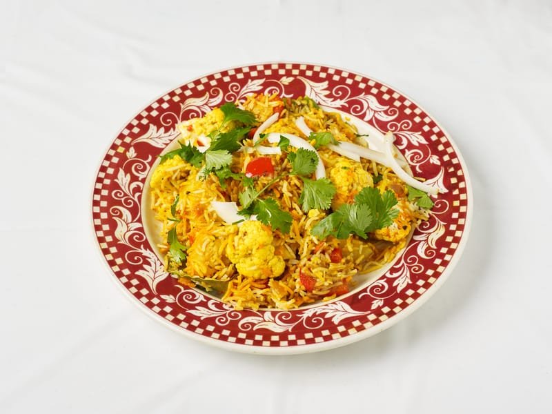 Vegetable Biryani/Pilaf with Raita