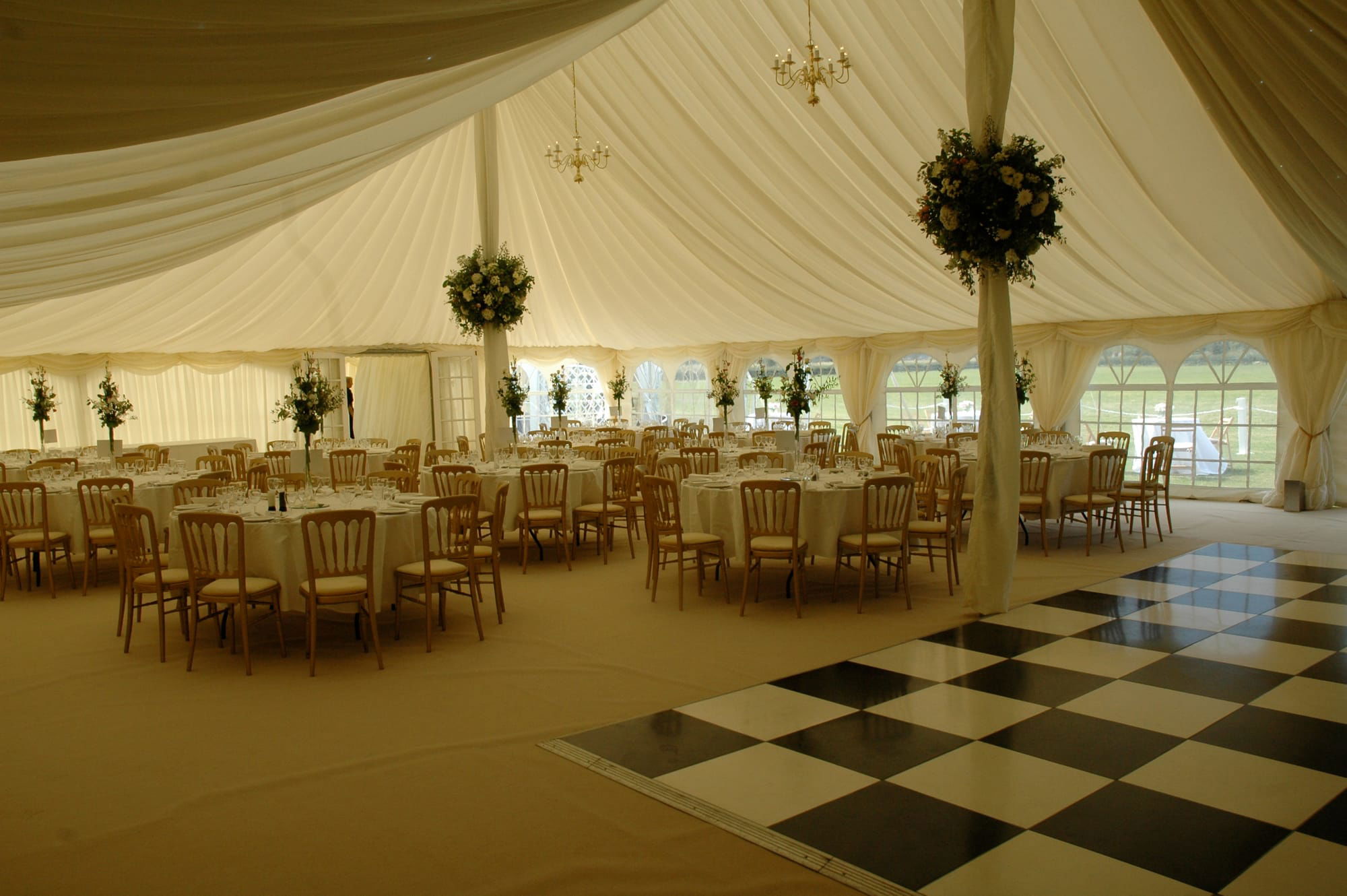 Dance floor - wooden, black and white or something else?