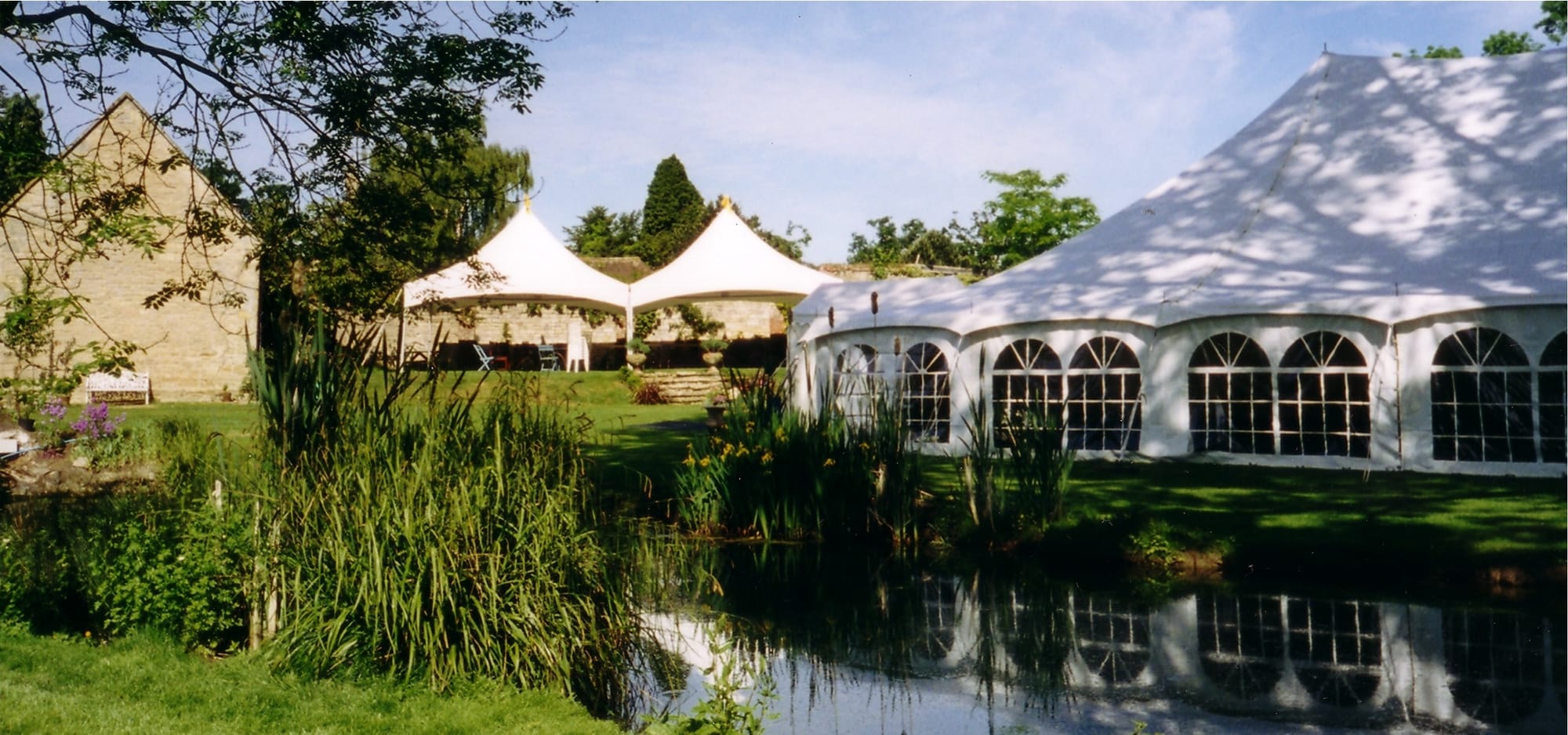 Traditional Marquee with Chinese hat reception area