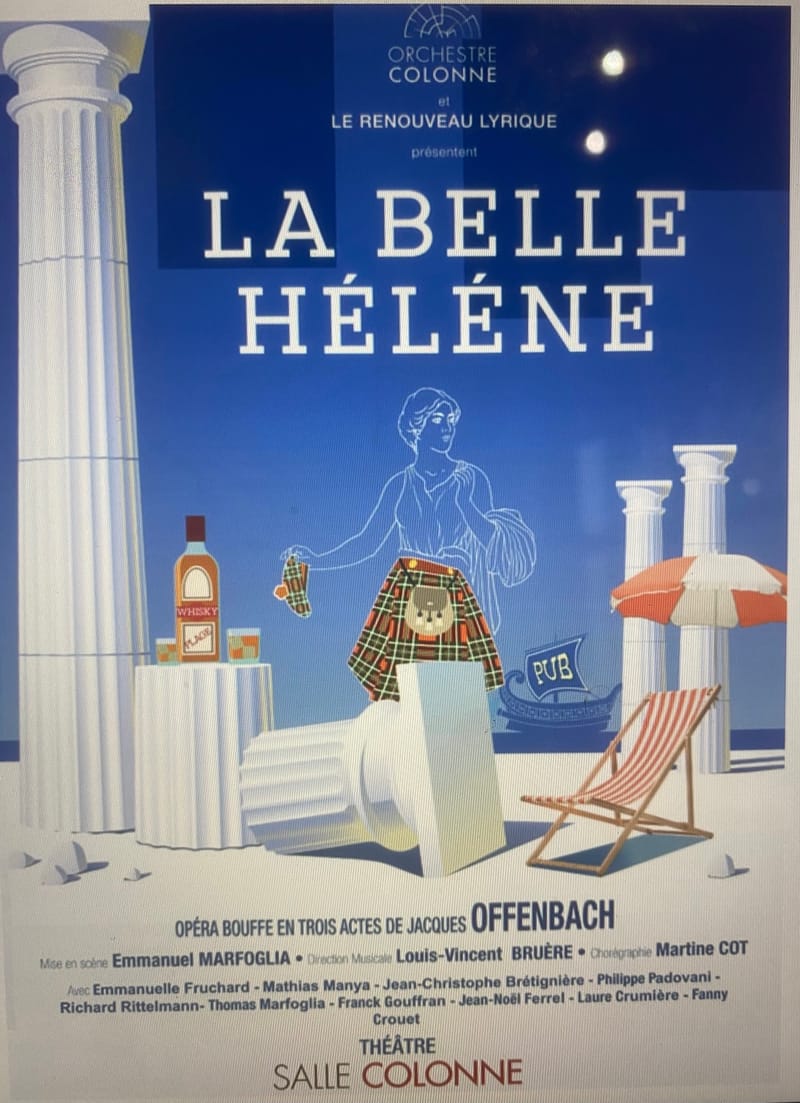 La belle Hélène Offenbach  à Paris salle Colonne