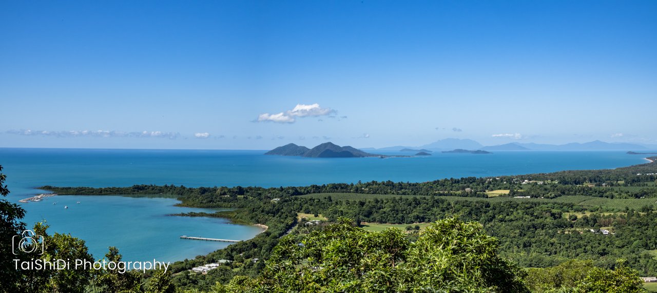 Mission Beach and Dunk Islands from Bicton Hill