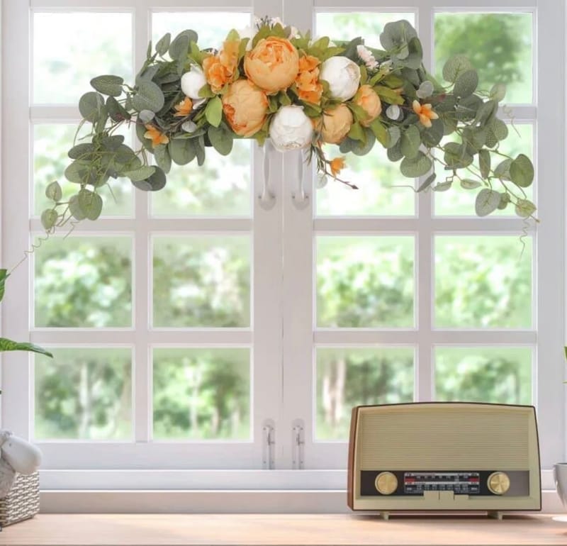 Flowers Arrangement 6 Orange Artificial Flowers Keighley UK