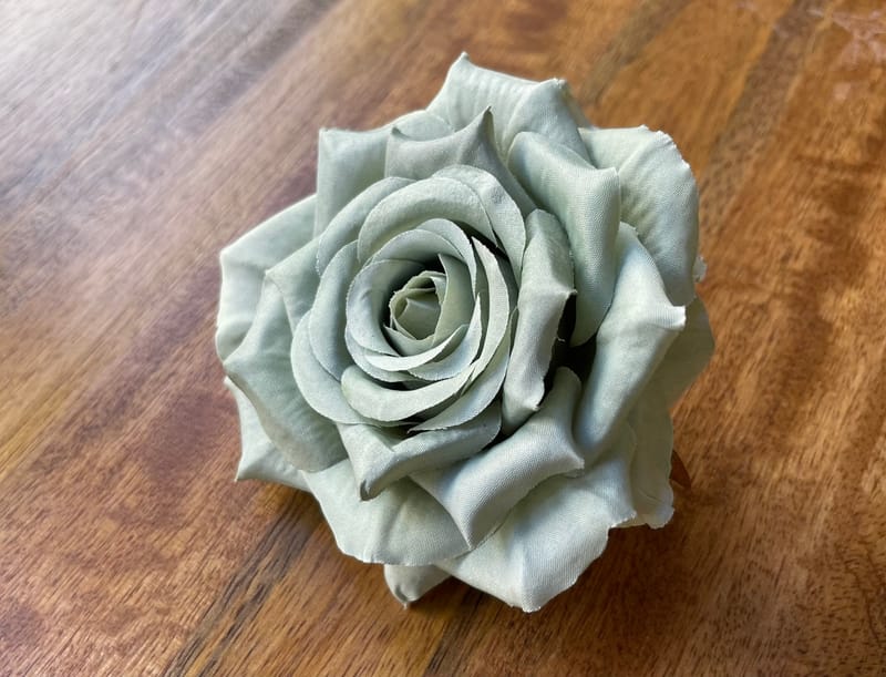1 x ROSE BELLA ( SAGE GREEN) Artificial Flowers Keighley UK