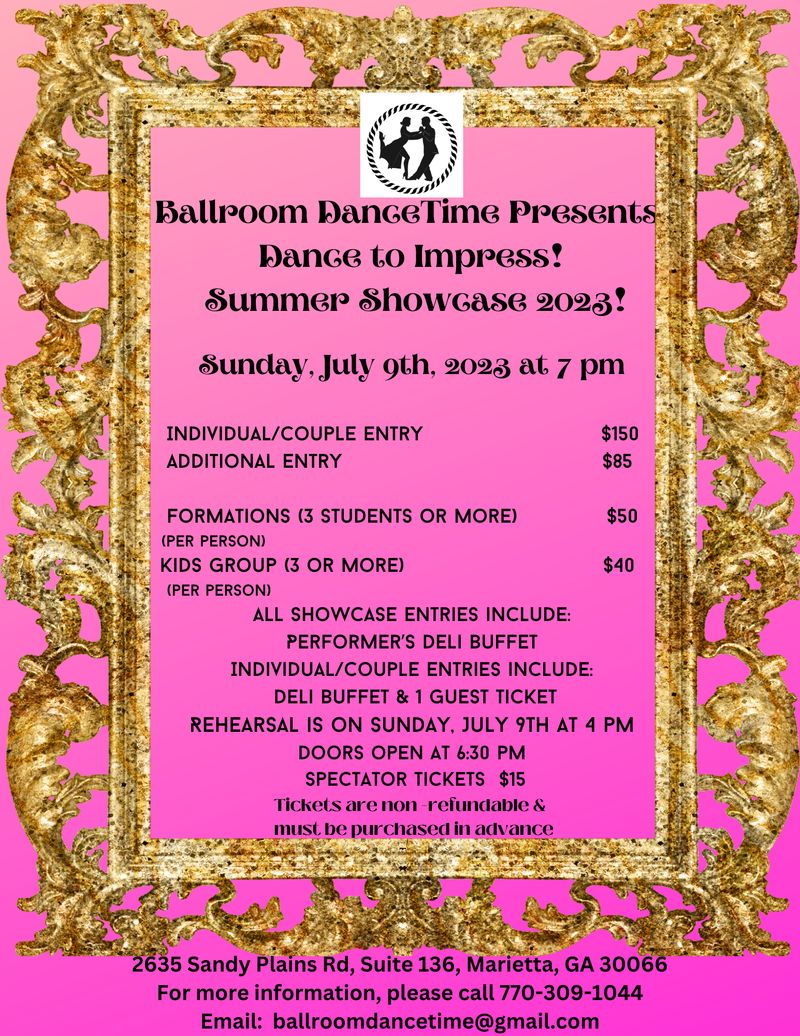 Dance to Impress - Performers Pricing Info.
