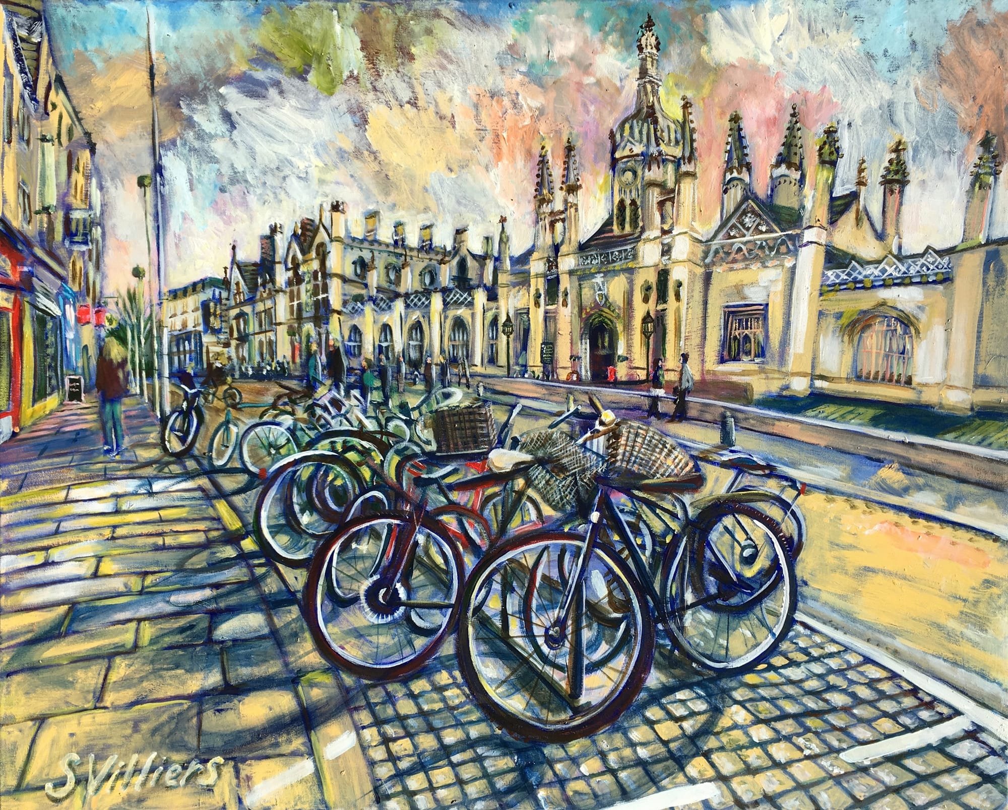 King's College Bicycle Sunset