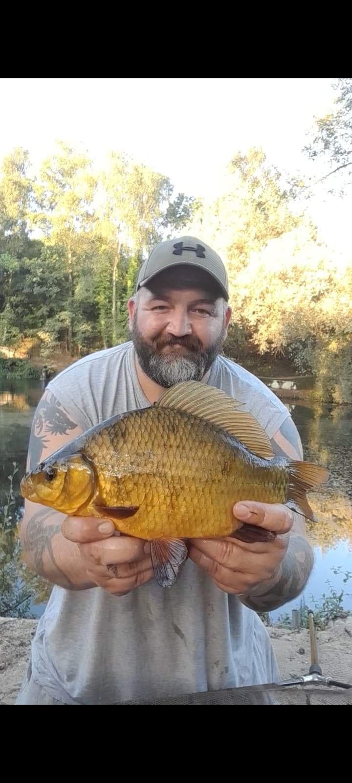 Ashley with his superb Crucian from Bucbricks