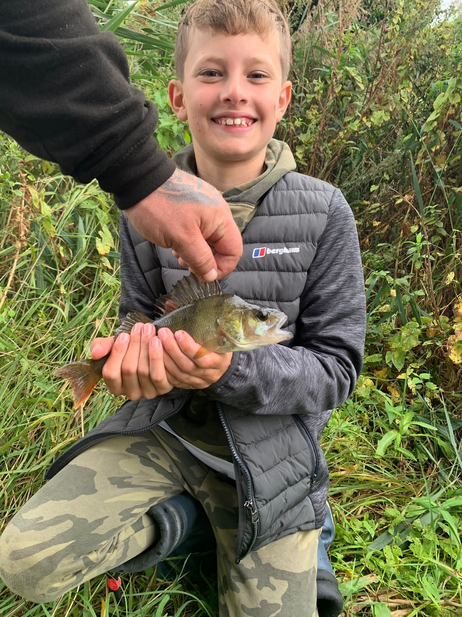 A very proud smile from Joshua with his very nice Perch caught at Stratford Mill Pool