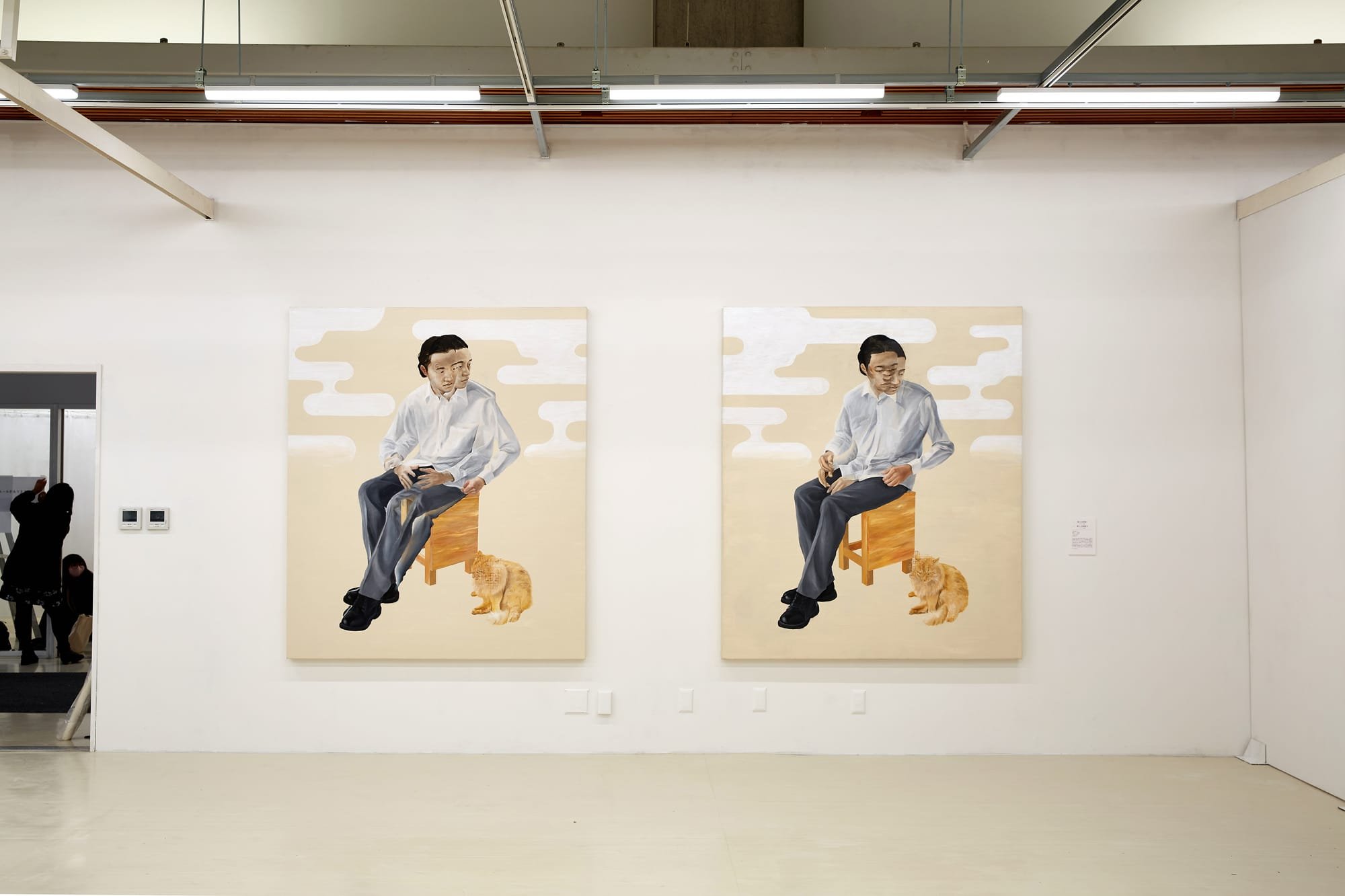「猫と自画像Ⅰ」「猫と自画像Ⅱ」野上彦喜 Genki Nogami