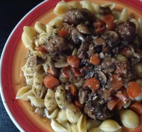 Beef Meatball Bourguignon