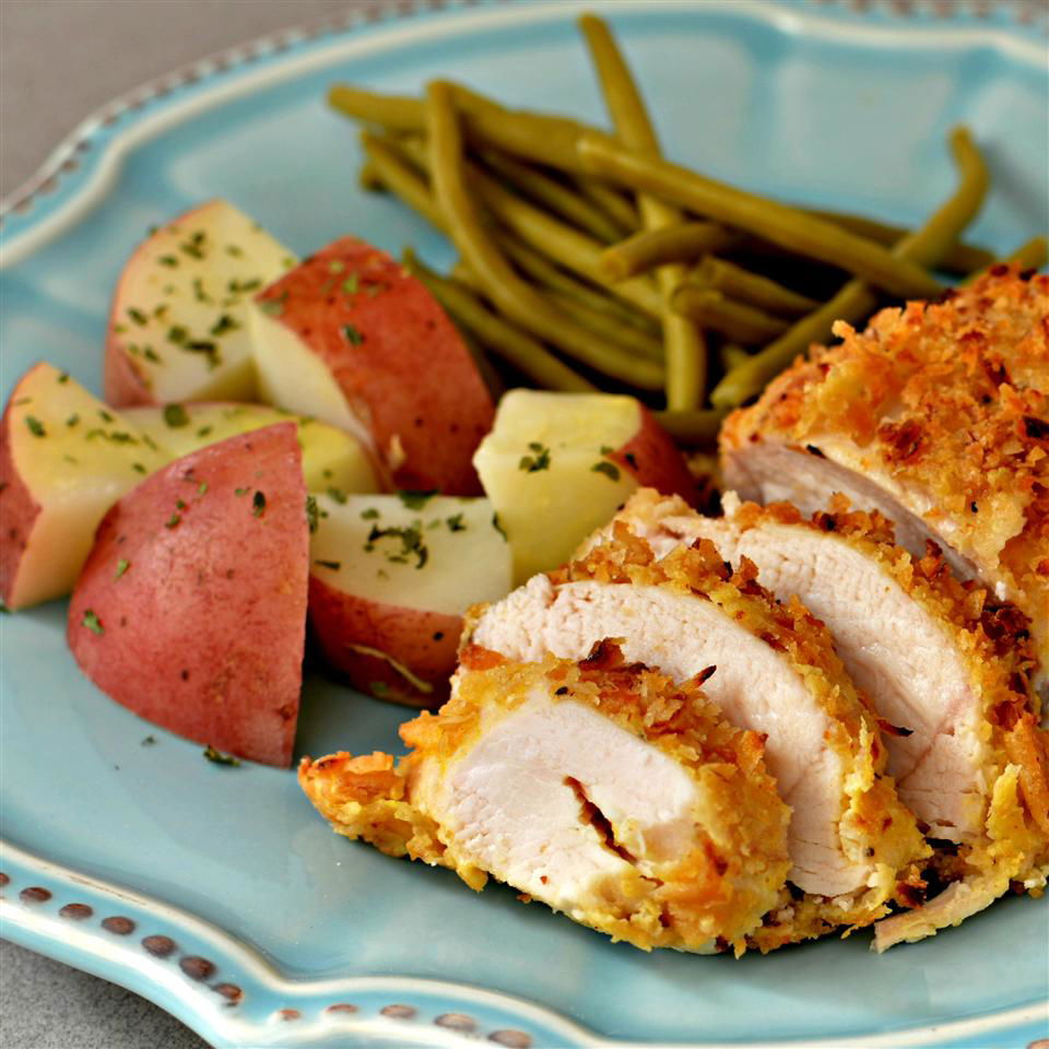 French Onion-Breaded Baked Chicken