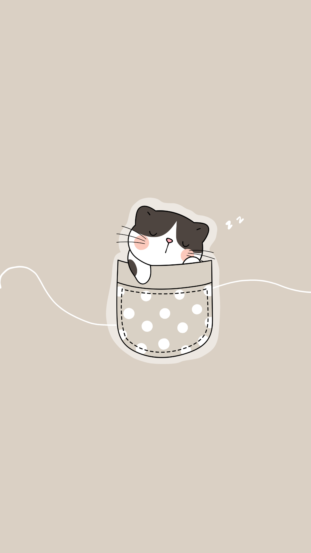 Simple Funny Cat Phone Wallpaper