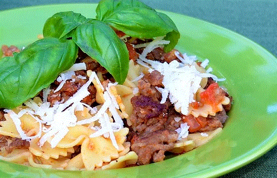 Beef and Bow Ties Pasta