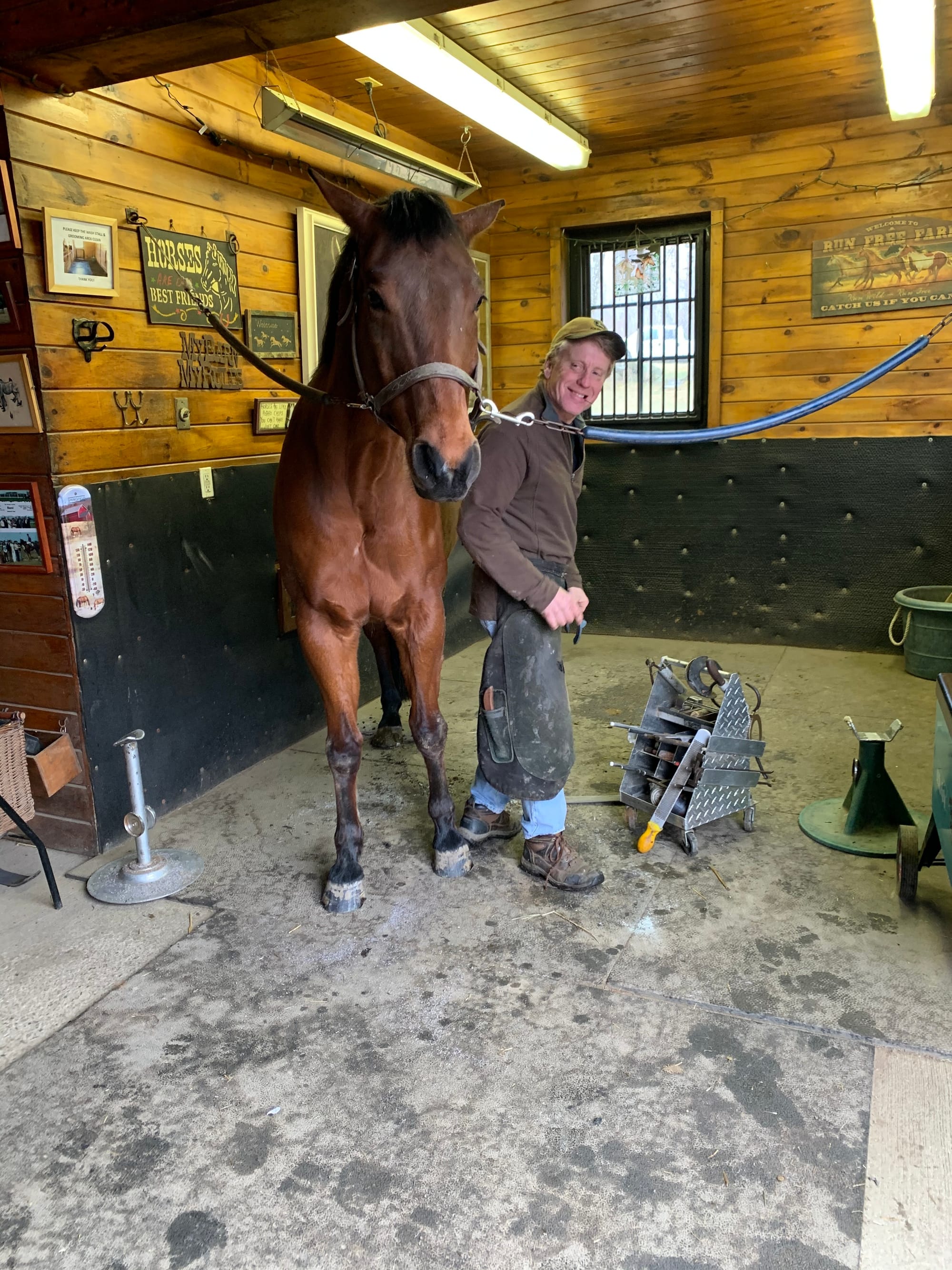 Mark giving Nakai some new shoes