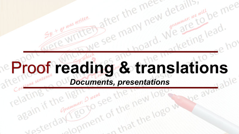 PROOF READING & TRANSLATIONS