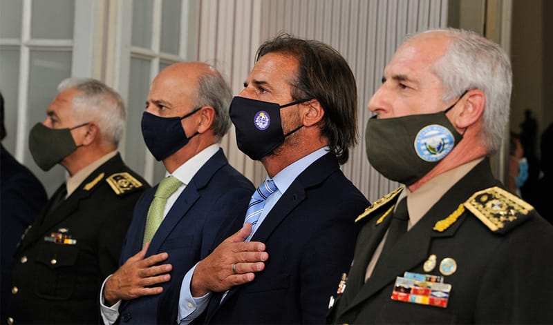 Lacalle Pou encabezó acto de asunción del jefe del Estado Mayor de la Defensa, Gustavo Fajardo