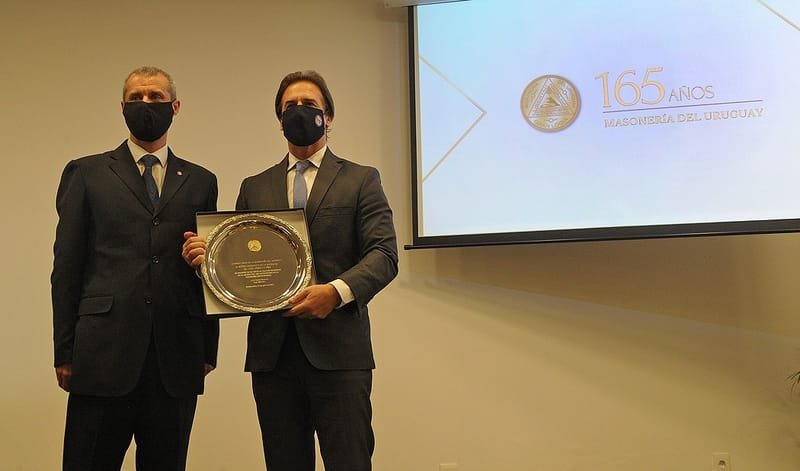 Presidente Luis Lacalle Pou participó del 165.° aniversario de la masonería uruguaya
