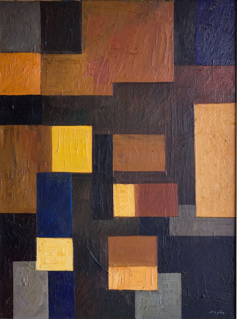 Josef Eggler, abstraktes Bild Bilder und Rares