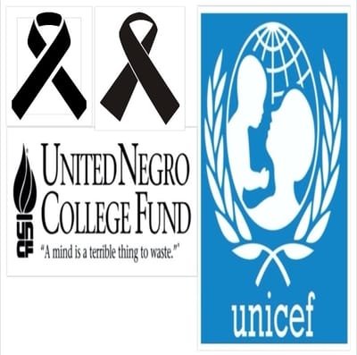 Donate to United Negro College Fund and UNICEF
