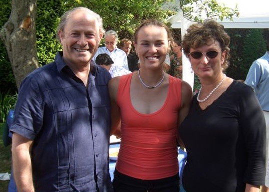 Mr and Mrs Gefen with Martina Hingis