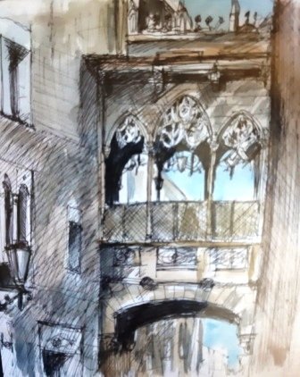 Barcelona pen and wash 2002