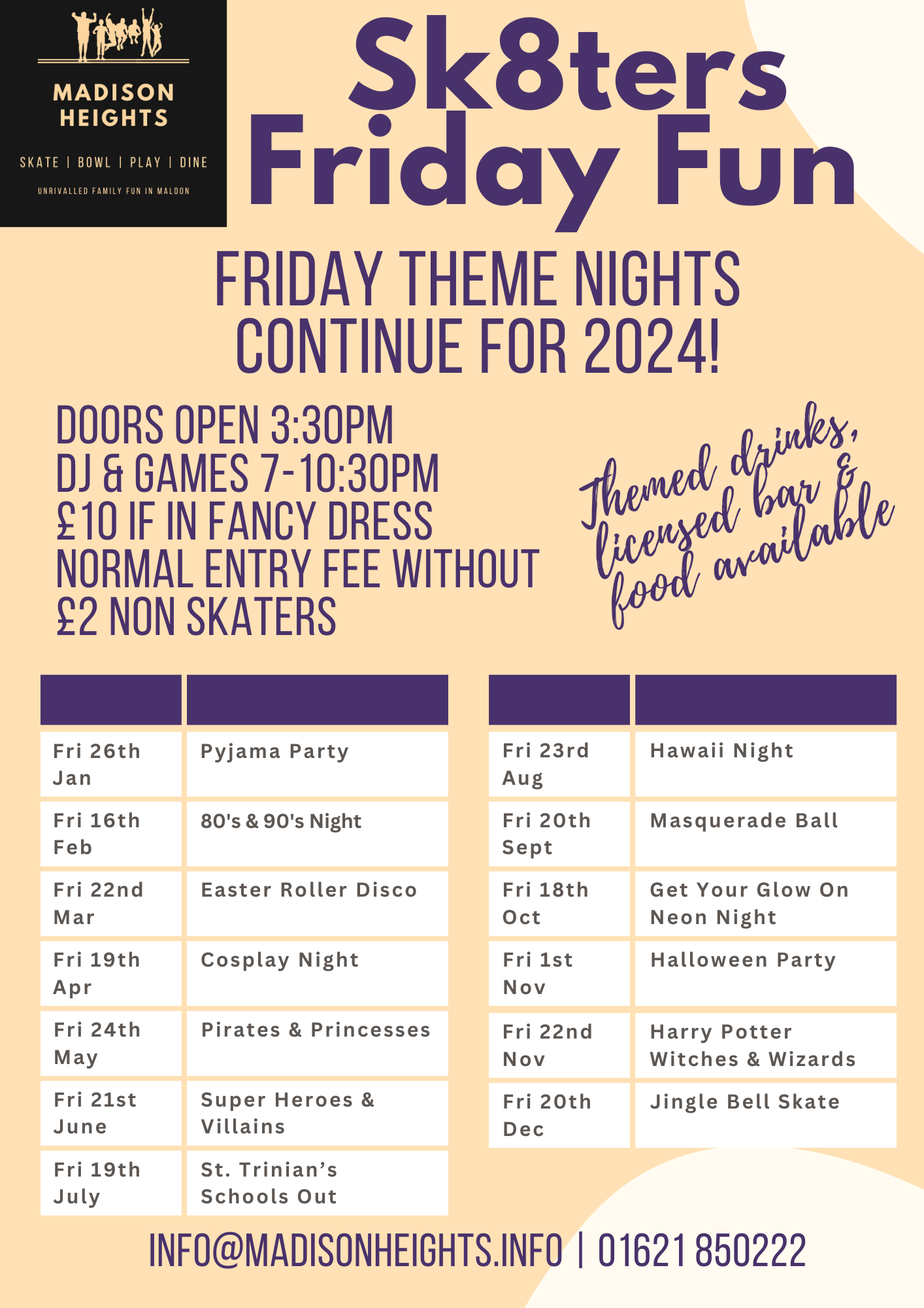 Sk8ter's Event Night themes