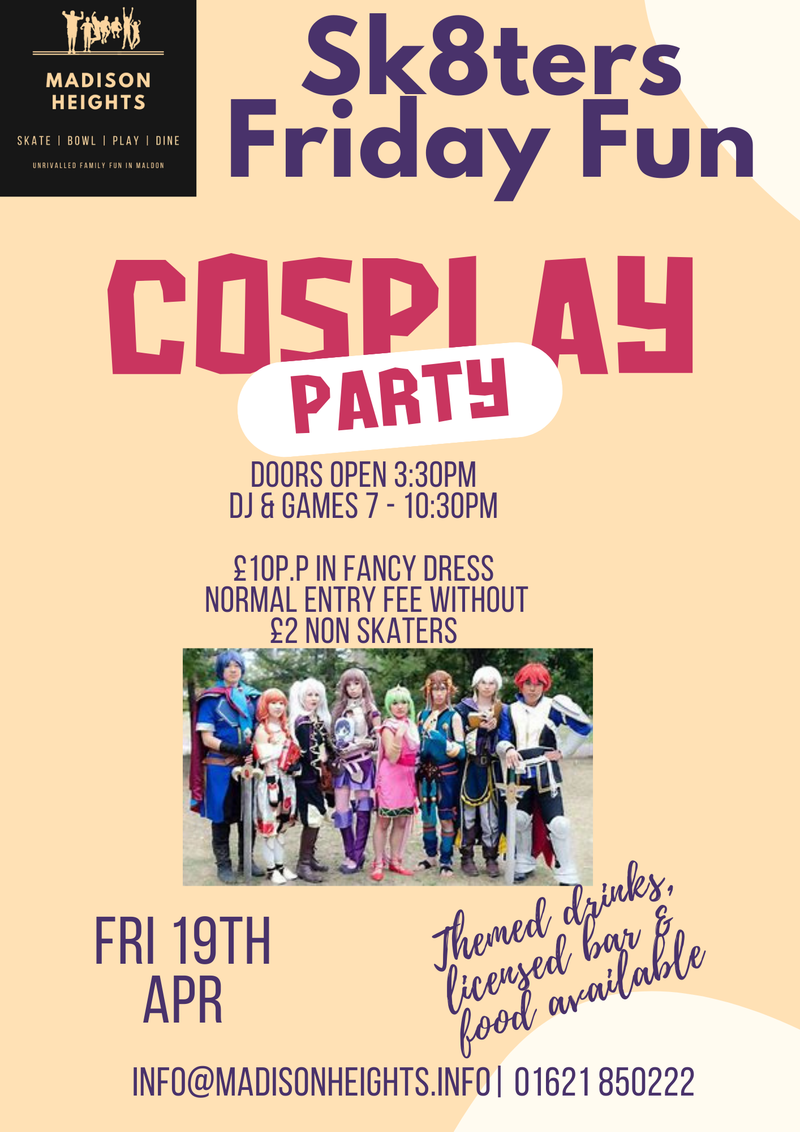 Cosplay Themed Night Disco At Sk8ters at Madison Heights