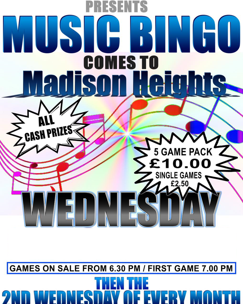 Music Bingo at Madison Heights