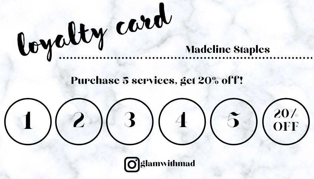 Hair Dresser Loyalty Card