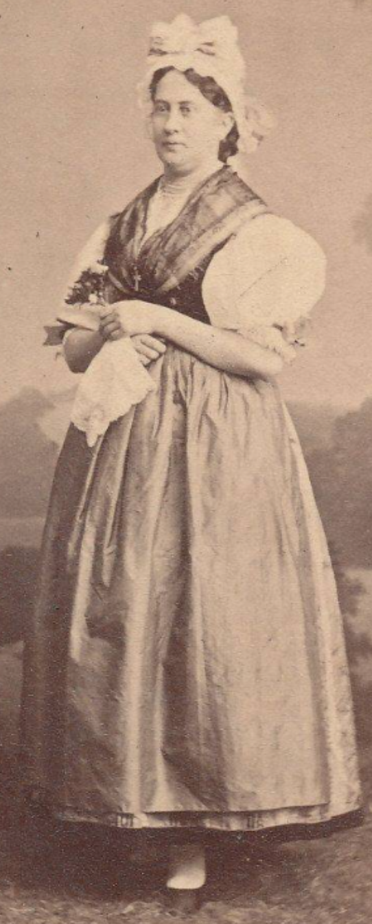 1884 Freiwaldau Porträt von Frau Lina Schmattau, Mutter von Dr. Schmattau