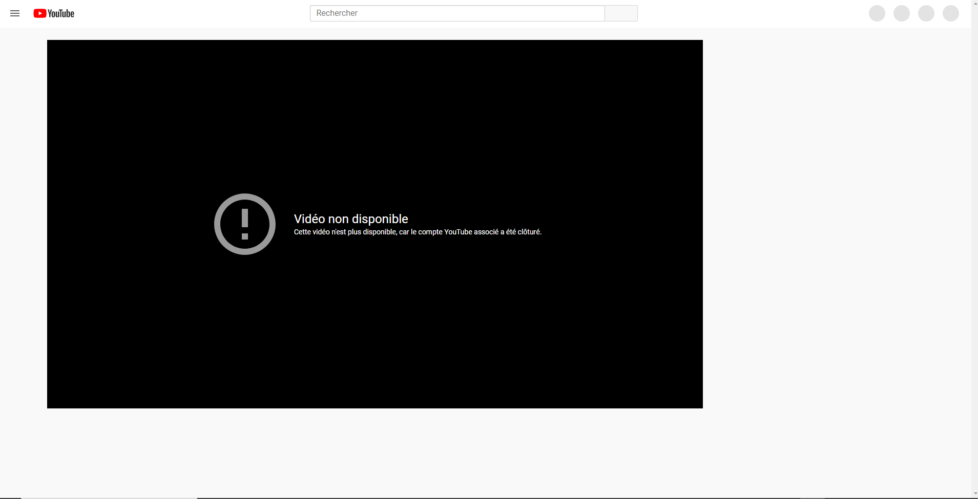 YouTube a décidé de clore notre chaine YouTube