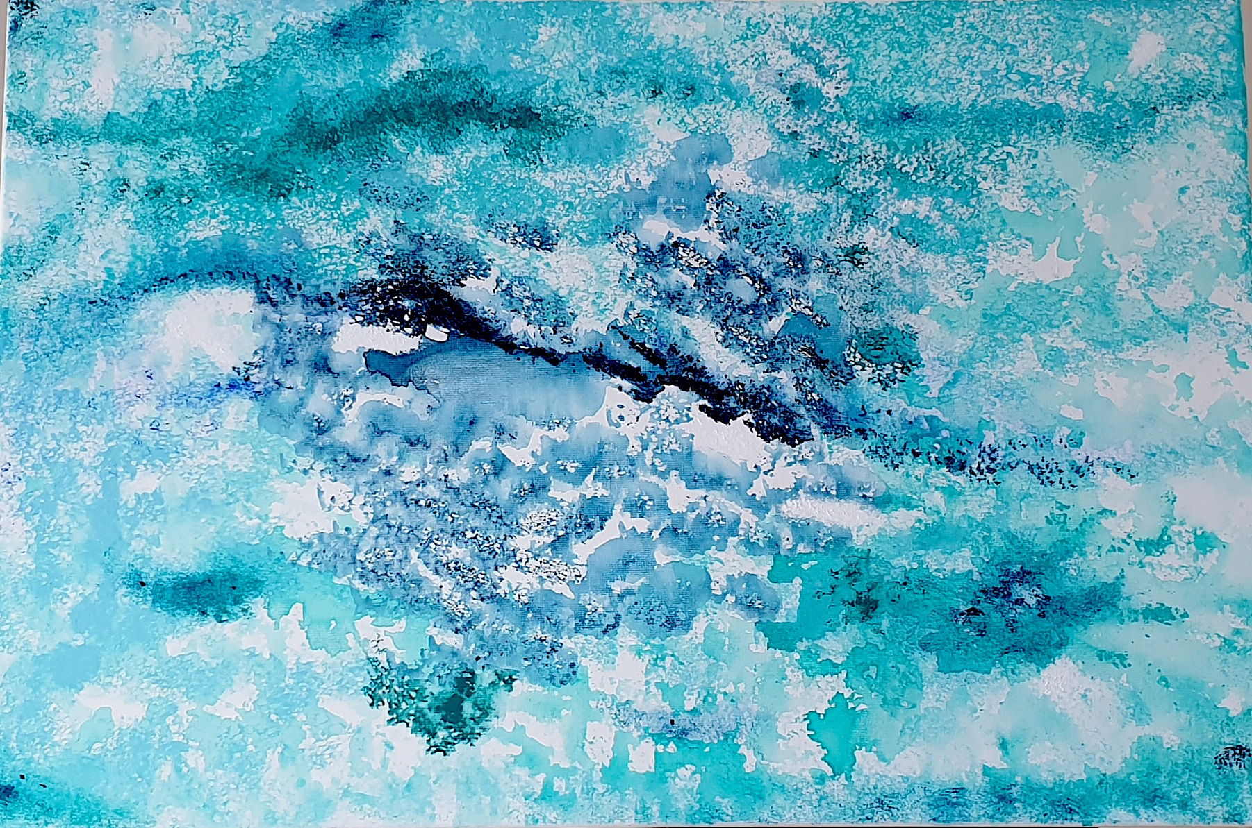 "La poésie du bleu" (60x80 cm)