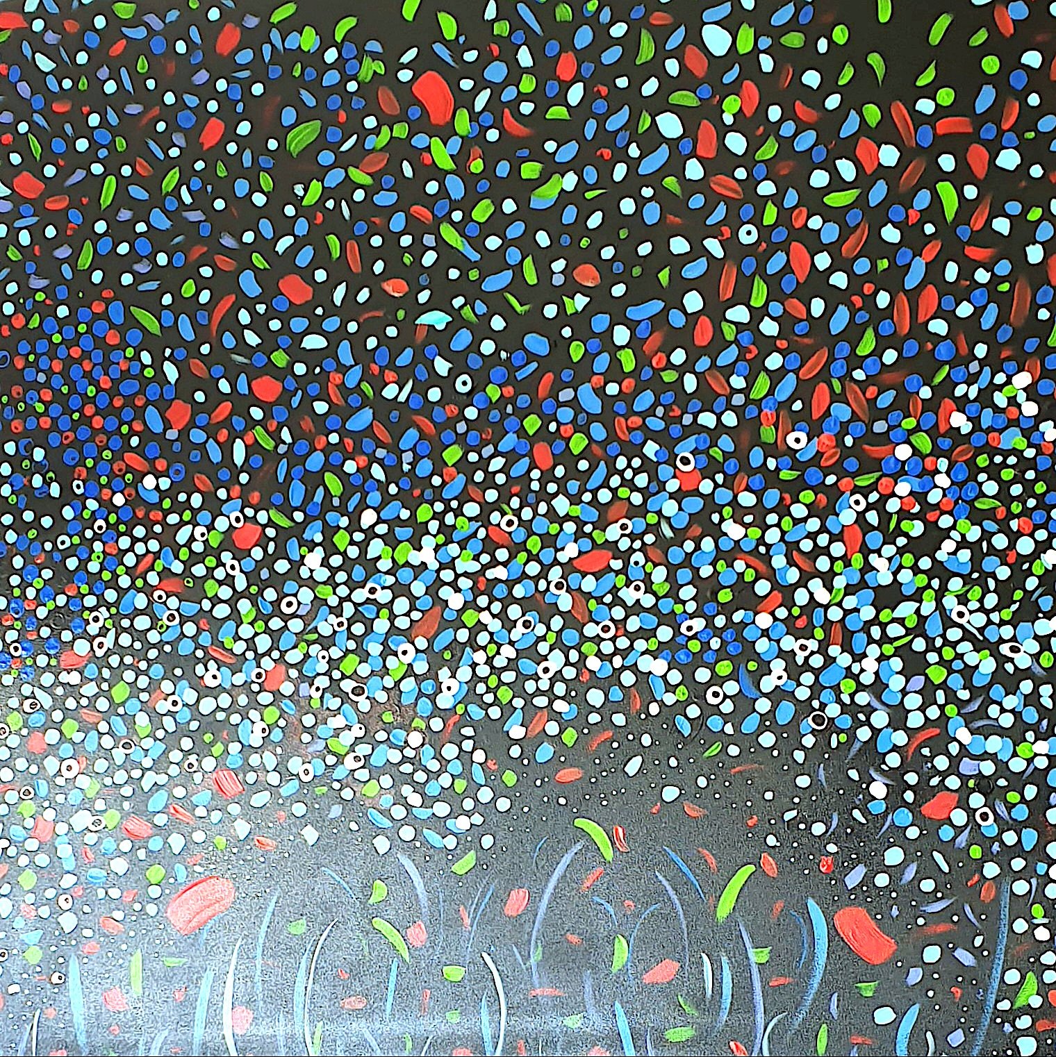 "Crazy Bubbles" 100x100 cm