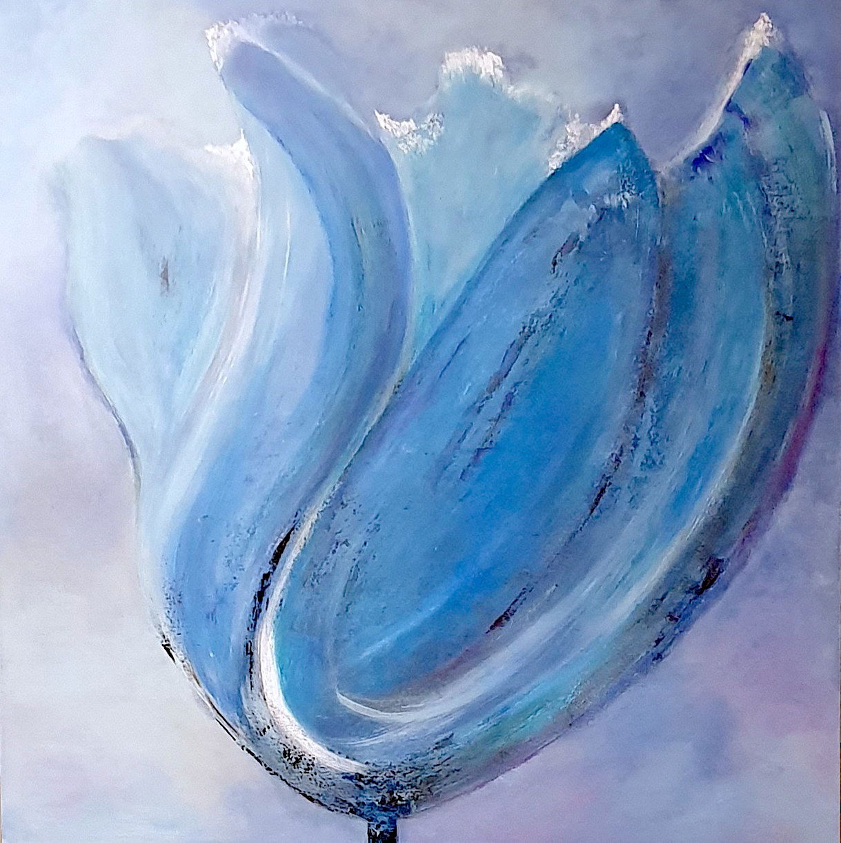 "Diamond Blue" 80x80 cm