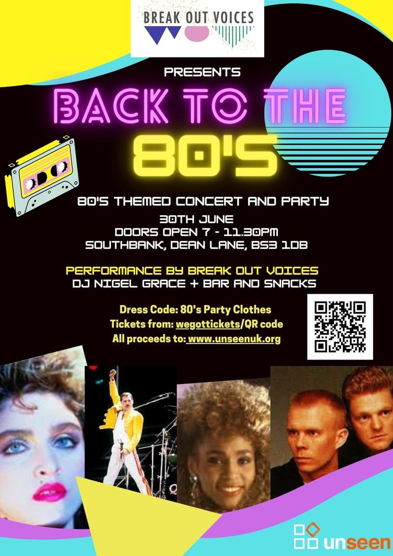 Back to the 80s choir concert and party