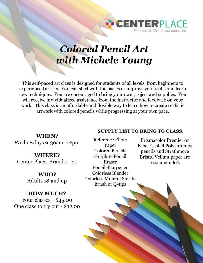 Colored Pencil Class at Center Place