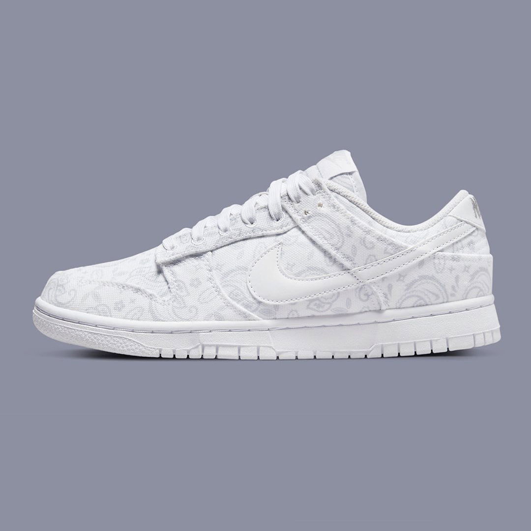 NIKE DUNK LOW "WHITE PAISLEY" 官方高清細節圖