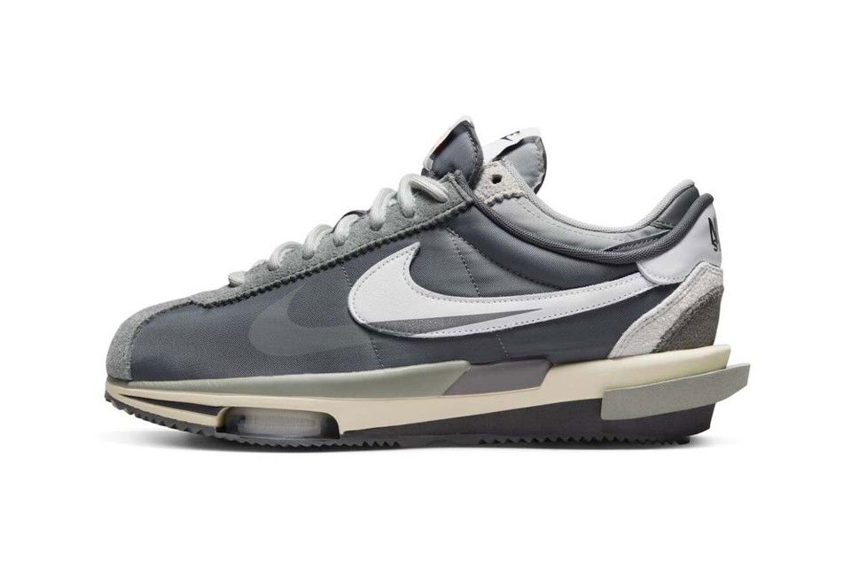 SACAI x NIKE CORTEZ 4.0 "GREY" 官方高清細節圖