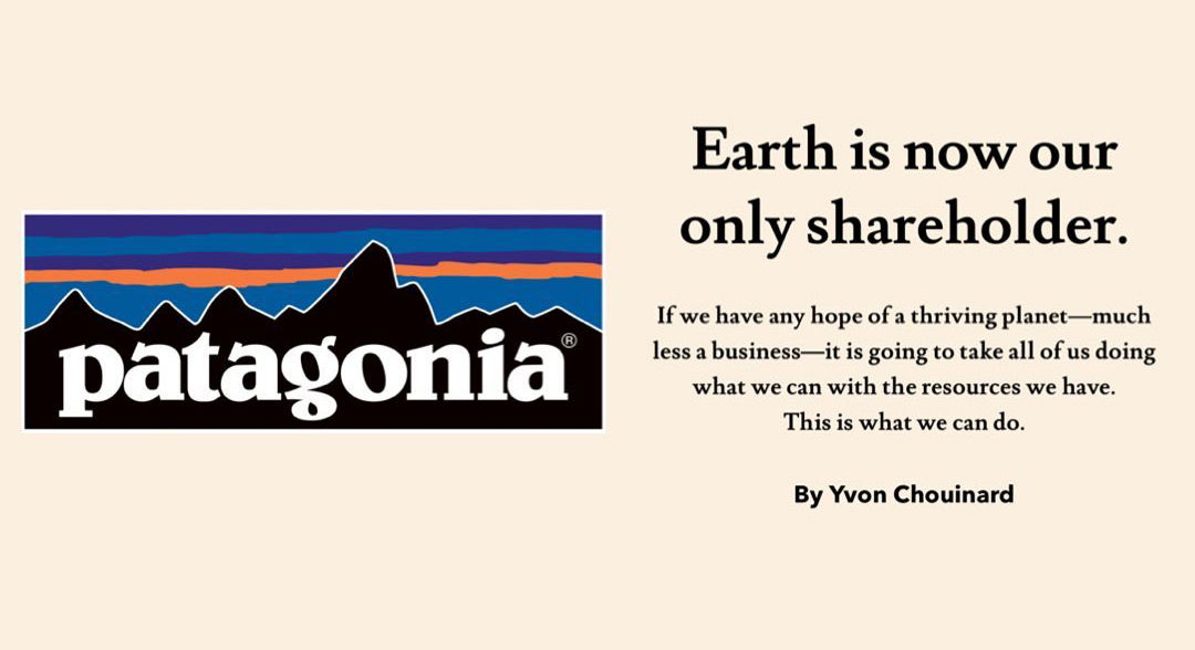 PATAGONIA 創辦人 YVON CHOUINARD 宣布放棄公司全部持有權，將全數利潤用於環境保護