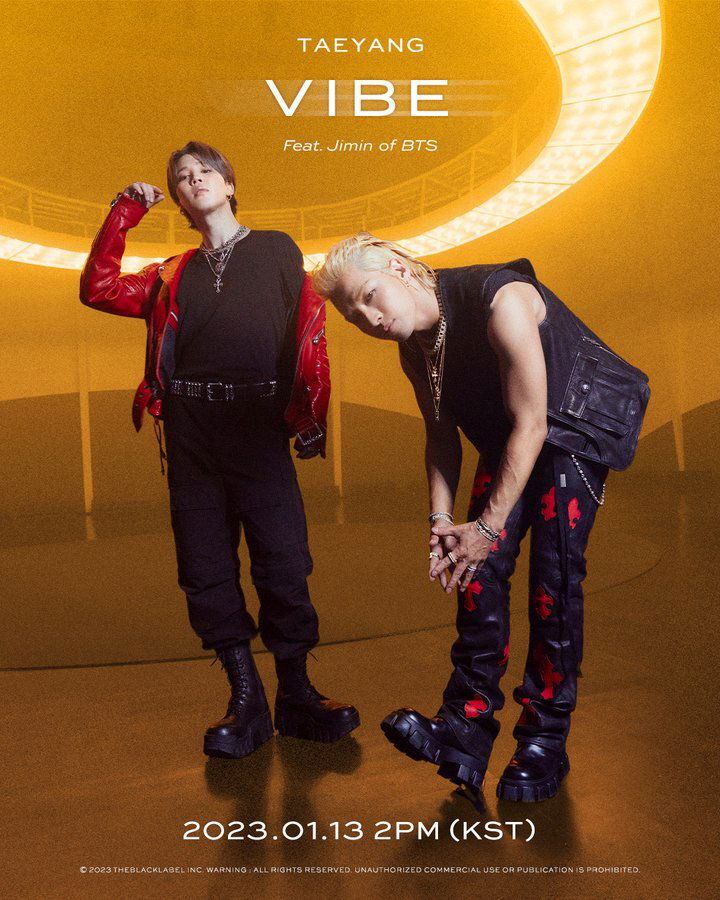 BIGBANG 成員 TAEYANG 將與 BTS 成員 JIMMIN 推出合唱歌《VIBE》