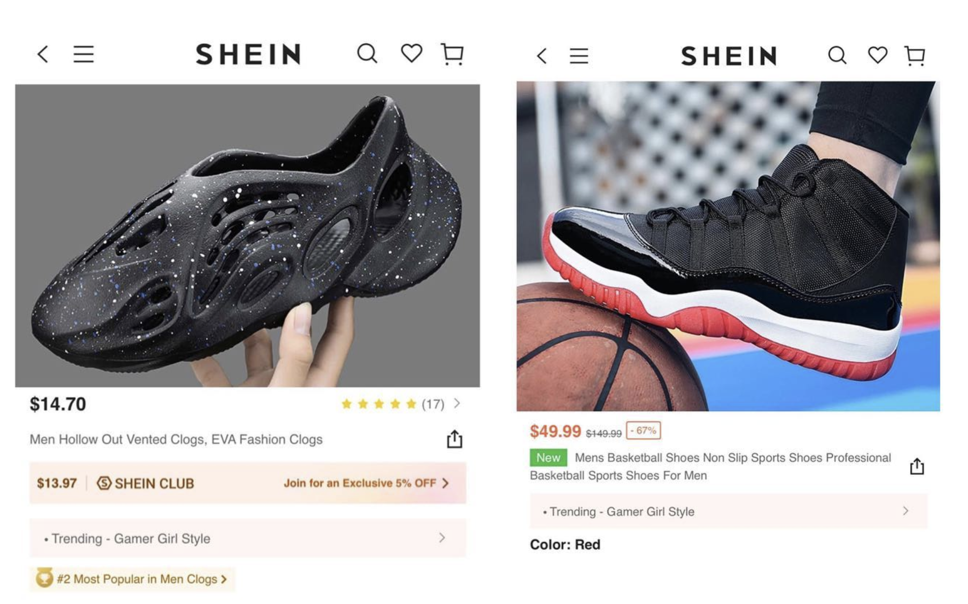 中國快時尚零售品牌 SHEIN 再度上架抄襲產品，引起多個球鞋媒體不滿