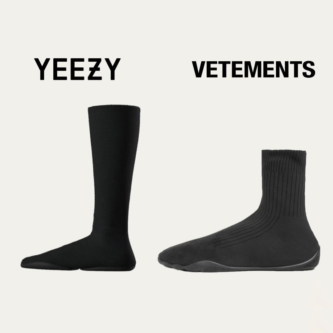 VETEMENTS 官方 IG 疑似嘲諷 YEEZY POD 襪鞋設計抄襲