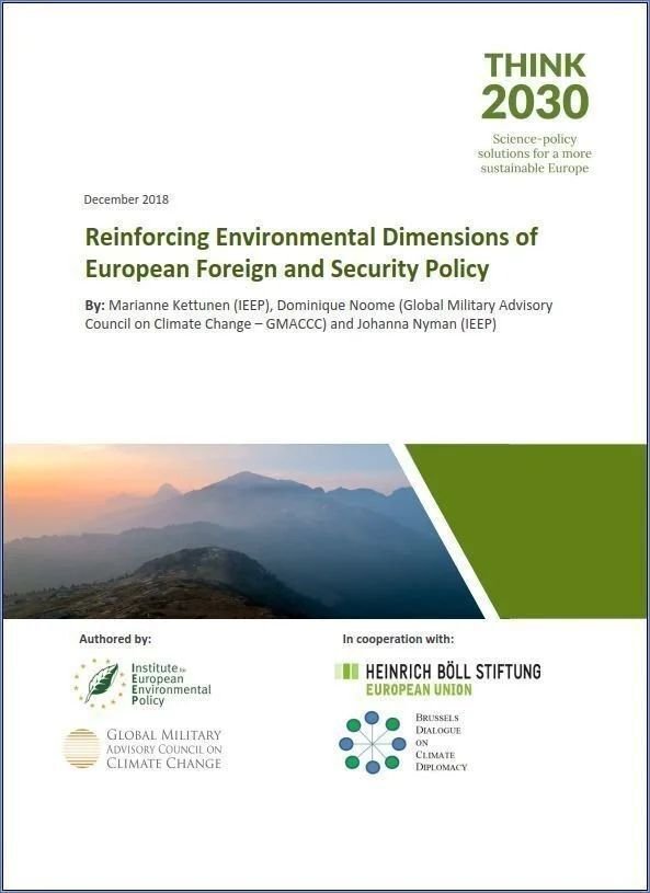 Reinforcing Environmental Dimensions of European Foreign and Security Policy