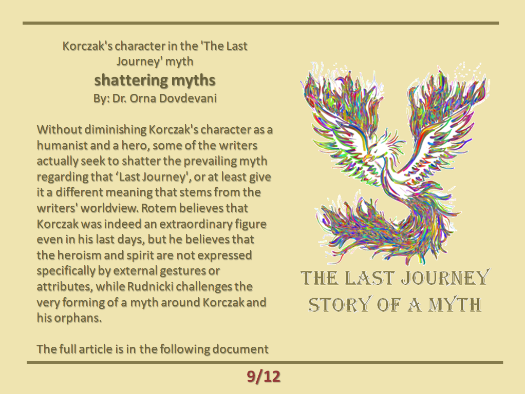 Korczak's character as emerging from the 'The last journey' myth: shattering myths